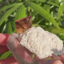 Dark-Sherry Topaz on Albite