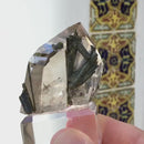 Epidote On and In Quartz