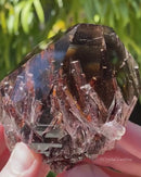 Red Epidote In Smoky Quartz