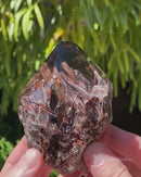 Red Epidote In Smoky Quartz