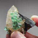 Quartz with Fluorite and Black Tourmaline