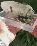 Tourmaline On and Included In Quartz