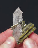 Etched Quartz with Epidote