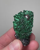 Primary Malachite on Quartz Crystal "Cast"