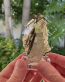 Epidote On and In Quartz