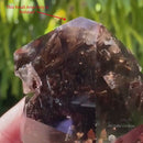 Red Epidote In Smoky Quartz