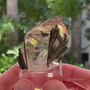 Epidote On and In Quartz