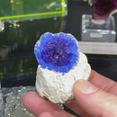 Azurite Geode on Clay Matrix