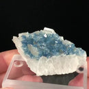 Blue Fluorapatite on Cleavelandite