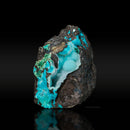 Chalcedony on Chrysocolla and Romanechite with Malachite