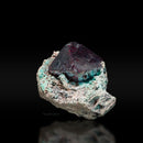 Cuprite with Chrysocolla and Copper on Matrix