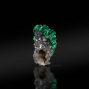 Primary Malachite on Quartz Crystal "Cast"