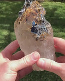 Tri-Color Rutilated Quartz with Hematite