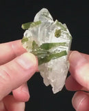 Tourmaline On and Included In Quartz