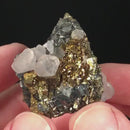 Chalcopyrite and Calcite on Bournonite