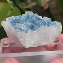 Blue Fluorapatite on Cleavelandite
